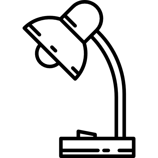 Desk lamp tools and utensils illumination desk lamp icon