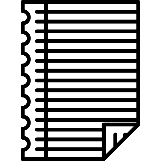 Notebook writing sheet note icon