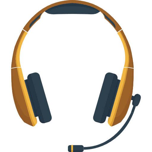 Headset earphones customer service videocall icon