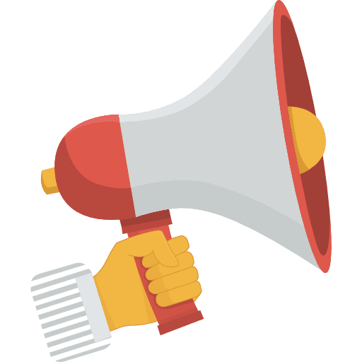 Megaphone announcer loudspeaker bullhorn icon