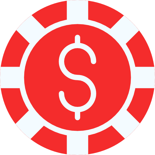 Chip gaming gambling bet icon