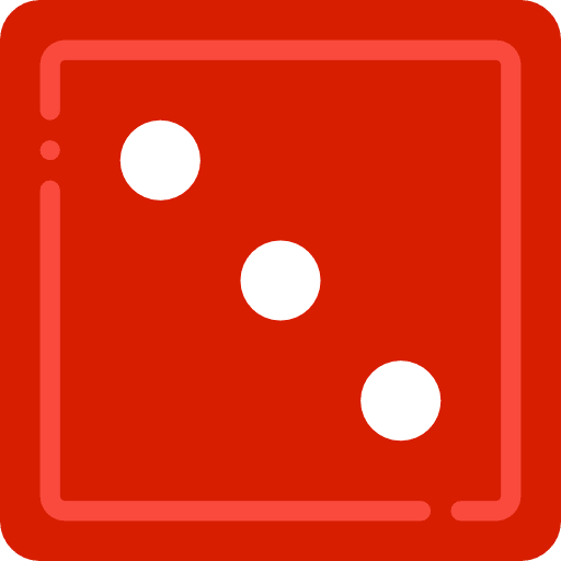 Dice entertainment game casino icon