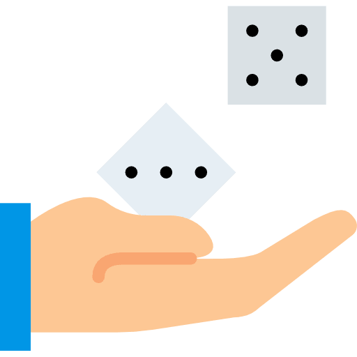 Dice luck gambling game icon