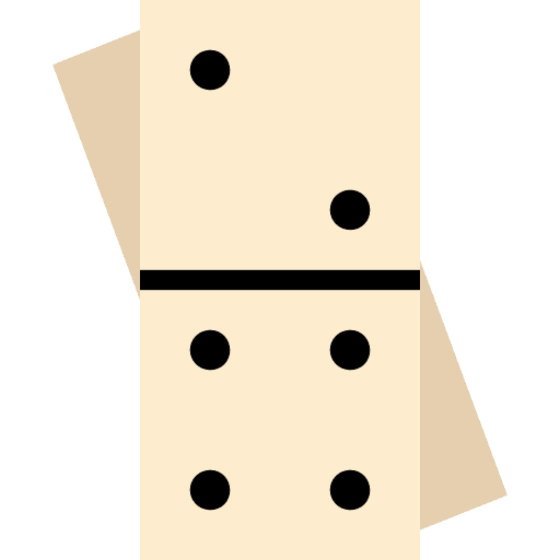 Domino pieces gaming leisure icon