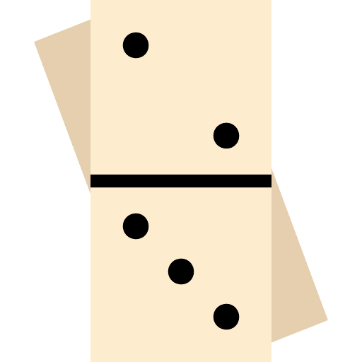 Domino pieces leisure game icon