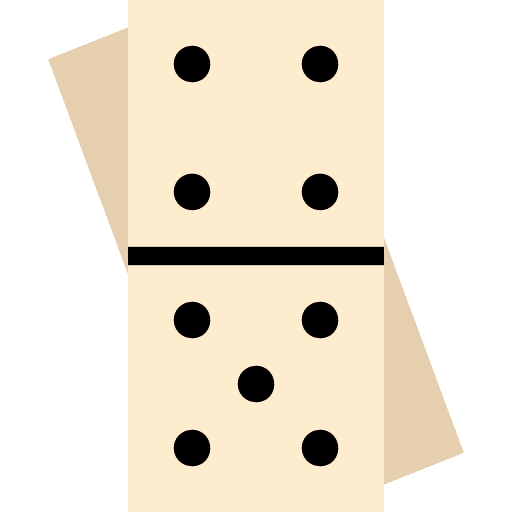 Domino pieces leisure gaming icon