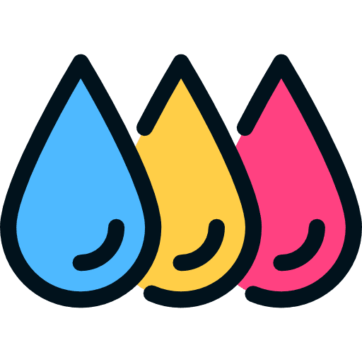 Printing water liquid printing icon