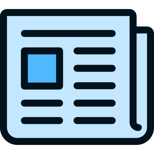 Text lines newspapers interface news report icon