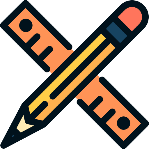 Carpentry measuring utensils school material drawing icon