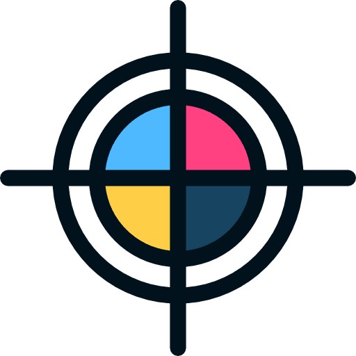 Circular target targeting calibrate shooting icon