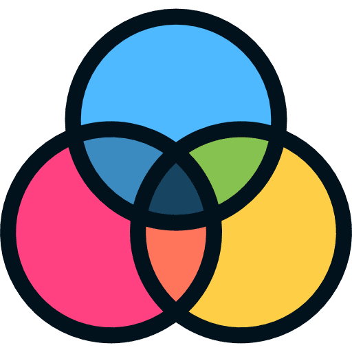 Palette printer shapes circular icon