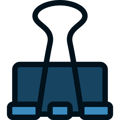 Office material attachment office material clips icon