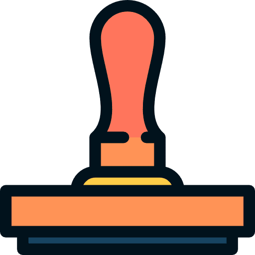 Post office mail office material seal icon