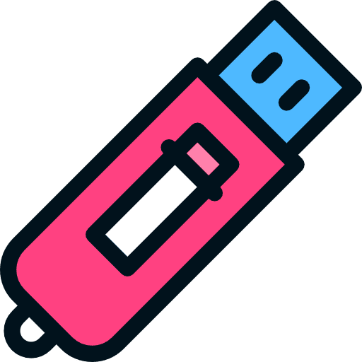 Technological usb technological storage device icon