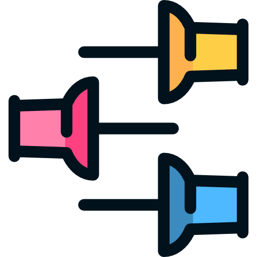 Push pin attachment attachments attach icon