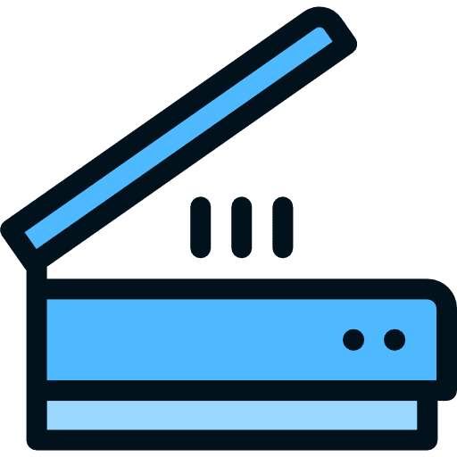 Scanning technology scan office material icon