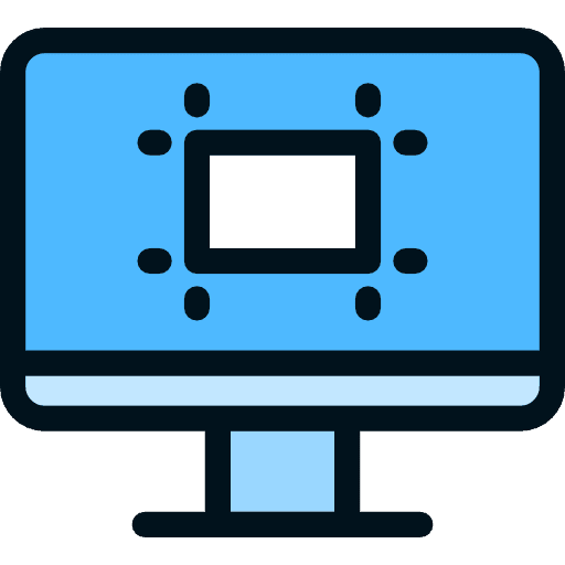 Technological tv monitor technology tv screen icon