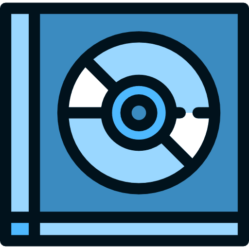 Compact disc recording music record icon