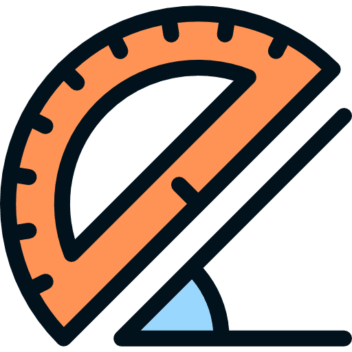 Office material ruler mathematics school material icon