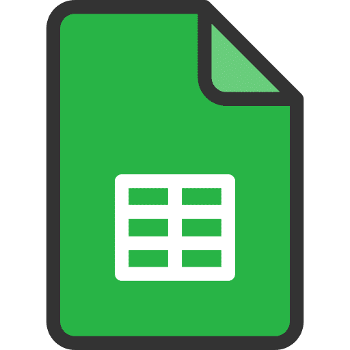 Sheets interface files and folders google icon