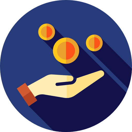 Coins profit payment get money icon