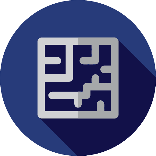 Maze seo and web education road icon