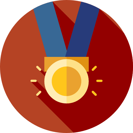 Medal winner sports and competition award icon