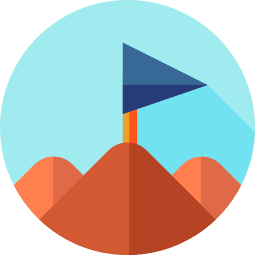 Goal nature goal mountain icon