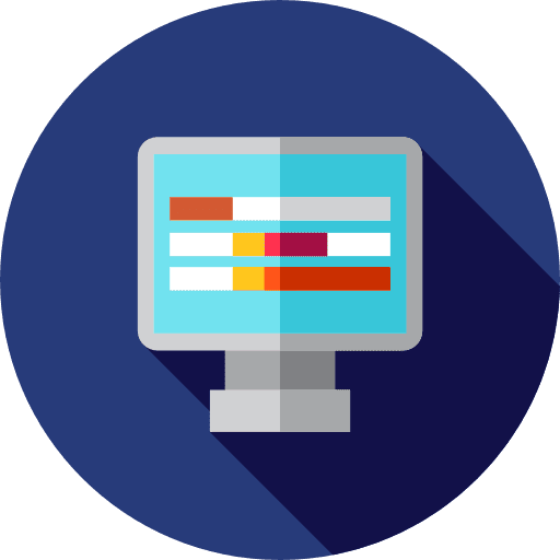 Monitor communications screen technology icon