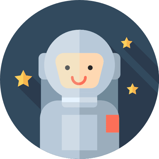 Astronaut professions and jobs avatar user icon