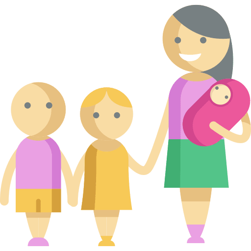 Family woman daughter girl icon