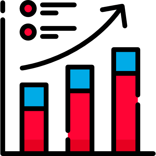 Diagram benefits growth business icon