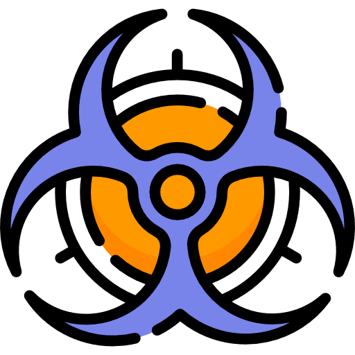 Biohazard signaling biohazard toxic icon