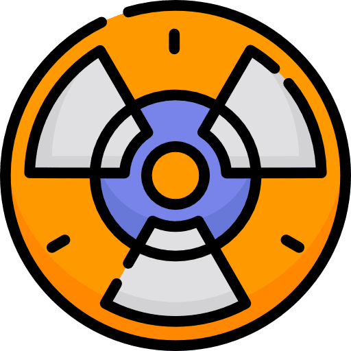 Nuclear security industry signs icon