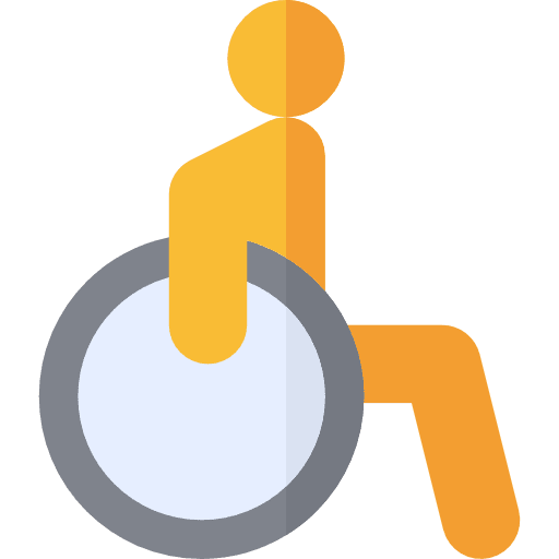 Disability stick man people handicap icon