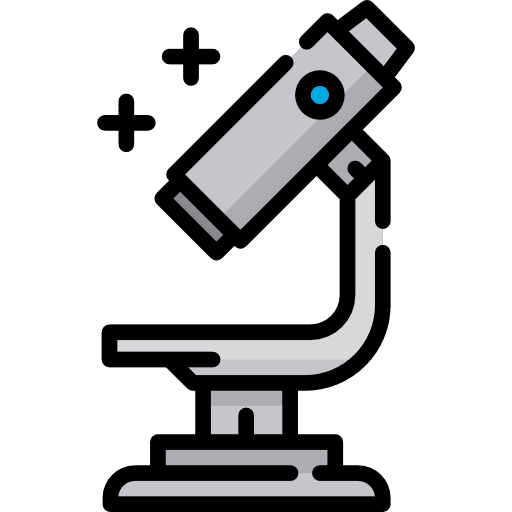 Microscope medical education tools and utensils icon