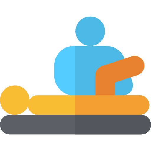 Physiotherapy people injury therapy icon