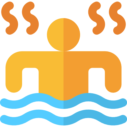 Bath bathing hot hot water icon