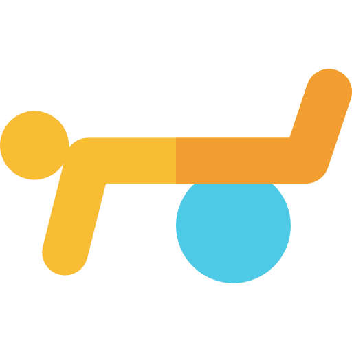 Exercise ball exercise big practice icon