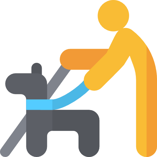 Blind walking blind help icon