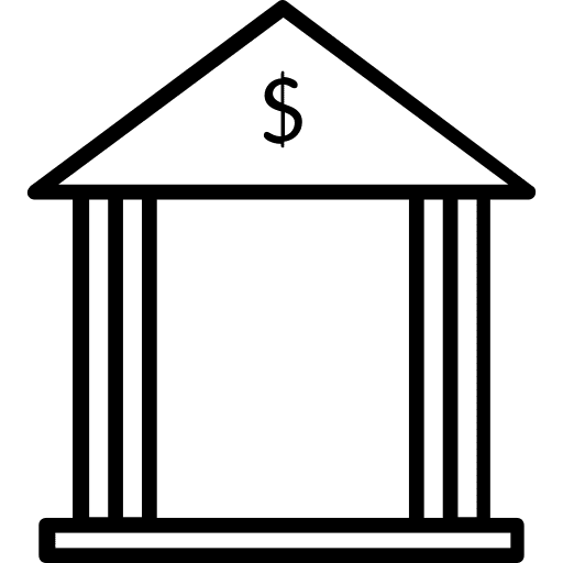 Bank banking bank business icon