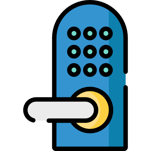 Door lock tools and utensils door lock safety icon