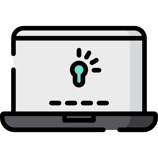 Laptop security multimedia laptop icon