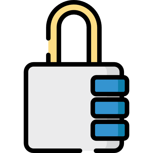 Padlock interface number locked icon