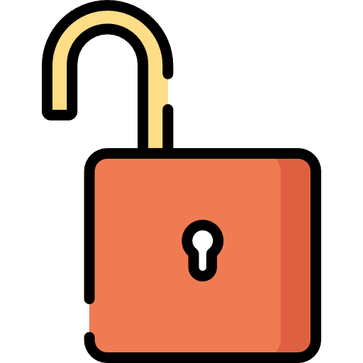 Unlock security secure unlocked icon