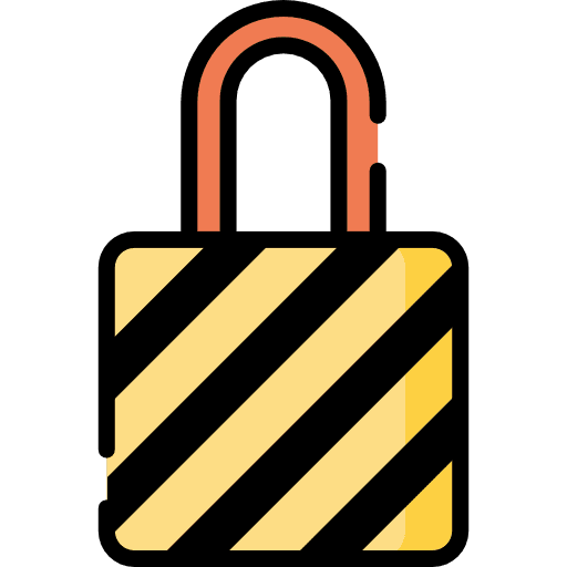 Padlock security locked lock icon