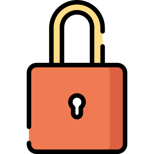 Padlock tools and utensils padlock security icon