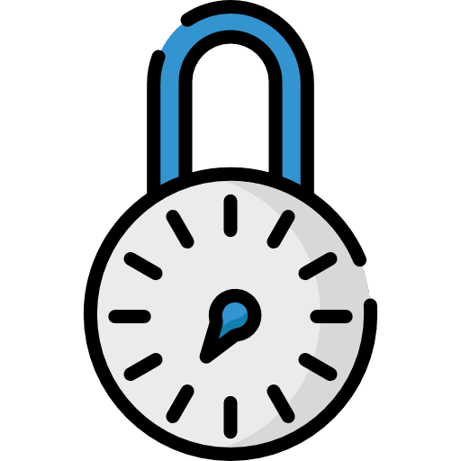 Padlock tools and utensils secure padlock icon