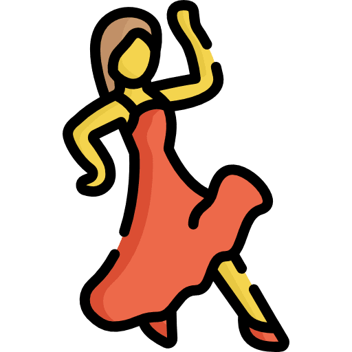 Dancer people musical woman icon