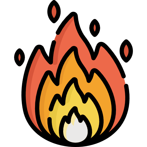 Fire miscellaneous burning security icon